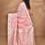pink chanderi silk blend saree with blouse piece