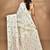 cream chanderi silk blend saree with blouse piece