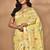 yellow chanderi silk blend saree with blouse piece