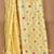 yellow chanderi silk blend saree with blouse piece