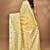 yellow chanderi silk blend saree with blouse piece