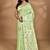 light green chanderi silk blend saree with blouse piece