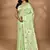 light green chanderi silk blend saree with blouse piece