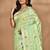 light green chanderi silk blend saree with blouse piece
