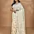 cream chanderi silk blend saree with blouse piece