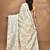 cream chanderi silk blend saree with blouse piece