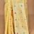 yellow chanderi silk blend saree with blouse piece