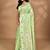 light green chanderi silk blend saree with blouse piece