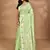 light green chanderi silk blend saree with blouse piece