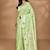 light green chanderi silk blend saree with blouse piece