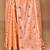 peach chanderi silk blend saree with blouse piece