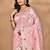 pink chanderi silk blend saree with blouse piece