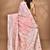 pink chanderi silk blend saree with blouse piece