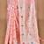 pink chanderi silk blend saree with blouse piece