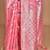 pink chanderi silk blend saree with blouse piece
