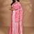 pink chanderi silk blend saree with blouse piece