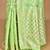 green chanderi silk blend saree with blouse piece