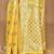 yellow chanderi silk blend saree with blouse piece