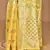 yellow chanderi silk blend saree with blouse piece