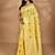 yellow chanderi silk blend saree with blouse piece