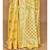 yellow chanderi silk blend saree with blouse piece