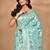 light green chanderi silk blend saree with blouse piece