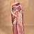 purple kanjiviram silk blend saree with blouse piece