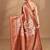 maroon kanjiviram silk blend saree with blouse piece