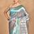 pink kanjiviram silk blend saree with blouse piece