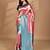 pink banarasi silk blend saree with blouse piece
