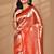red banarasi silk blend saree with blouse piece