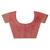 red banarasi silk blend saree with blouse piece