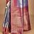 purple banarasi silk blend saree with blouse piece