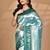 blue two dye silk blend saree with blouse piece