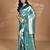 blue two dye silk blend saree with blouse piece