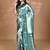 blue two dye silk blend saree with blouse piece