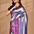 purple two dye silk blend saree with blouse piece