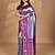 purple two dye silk blend saree with blouse piece