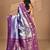 purple two dye silk blend saree with blouse piece