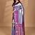 purple two dye silk blend saree with blouse piece