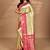 beige silk blend saree with blouse piece