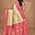 beige silk blend saree with blouse piece
