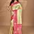 beige silk blend saree with blouse piece