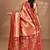 peach two dye silk blend saree with blouse piece