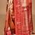 peach two dye silk blend saree with blouse piece