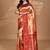 peach two dye silk blend saree with blouse piece