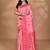pink kashmiri silk linen saree with blouse piece