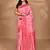 pink kashmiri silk linen saree with blouse piece
