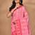 pink kashmiri silk linen saree with blouse piece