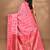 pink kashmiri silk linen saree with blouse piece